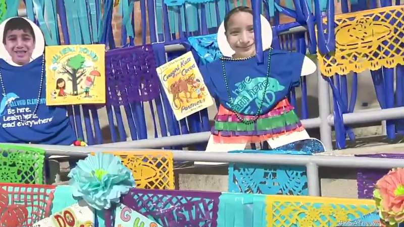 WATCH: KSAT’s David Sears shows off decorated Dellview Elementary School as part of the Fiesta Porch Parade contest