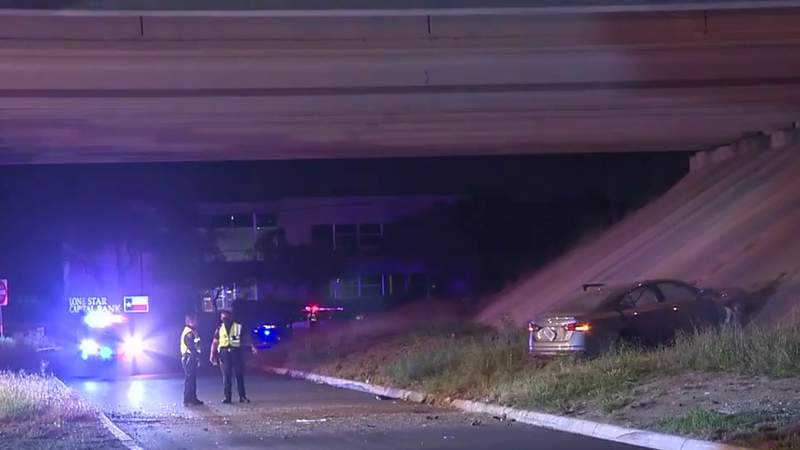 Car goes airborne off Loop 1604 overpass in Stone Oak after woman allegedly falls asleep at the wheel