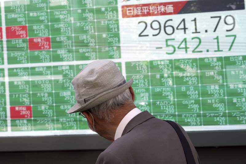 Asian shares track broad slide on Wall St as inflation looms