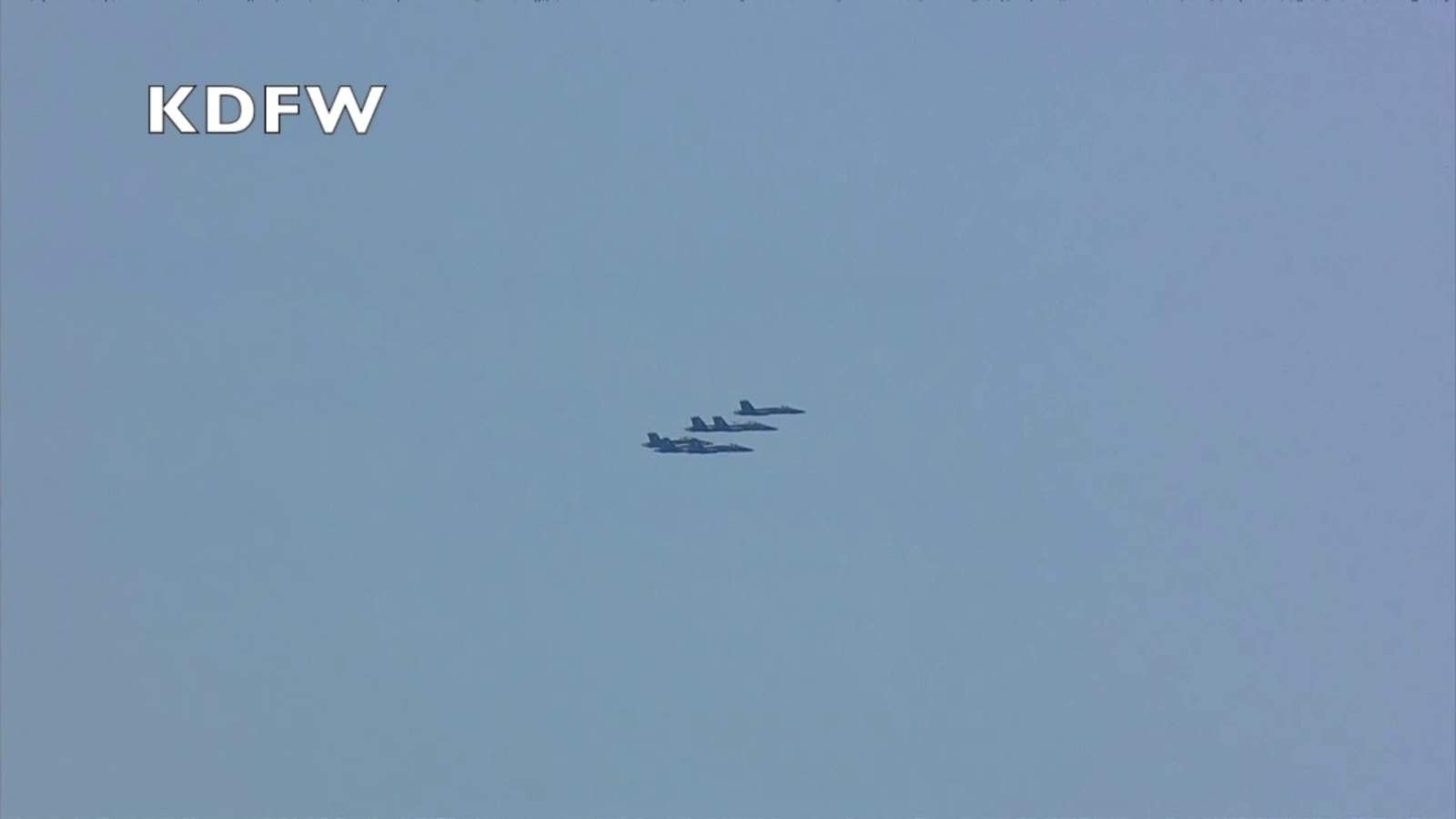 Blue Angels fly over in Dallas