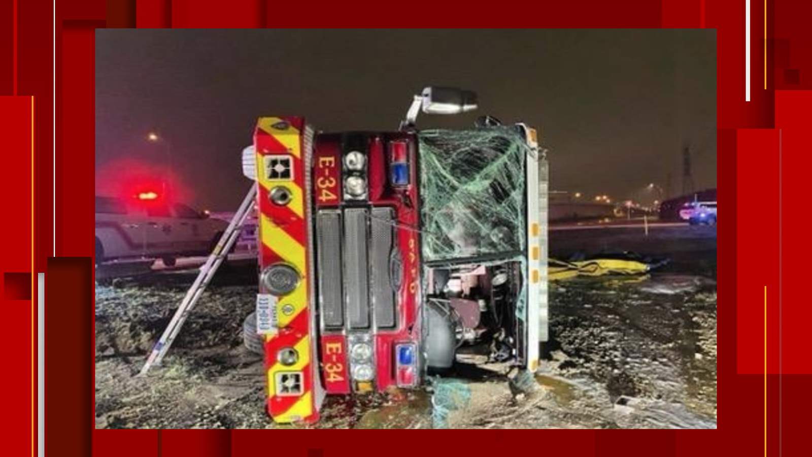 ‘This storm is serious,’: SAFD warns of weather dangers after fire truck overturns on icy roadway