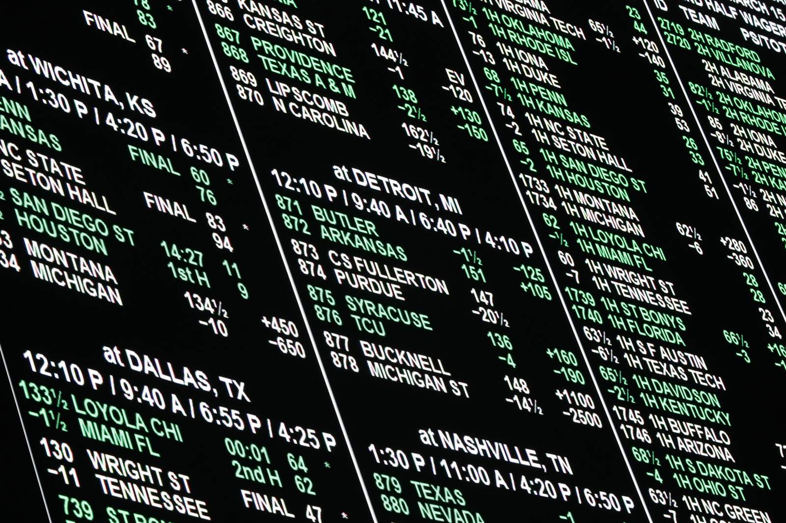 Sportsbooks are dark and odds are long in Las Vegas