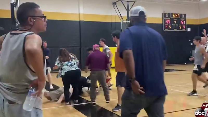 Youth summer basketball game breaks out into a brawl resulting in arrest, minor injuries
