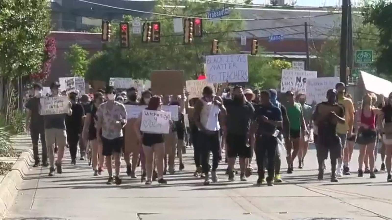 Community marches for 10th day to protest racism, bring awareness to racial disparities