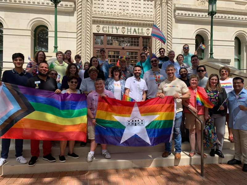 Pride version of San Antonio flag flies over City Hall for first time
