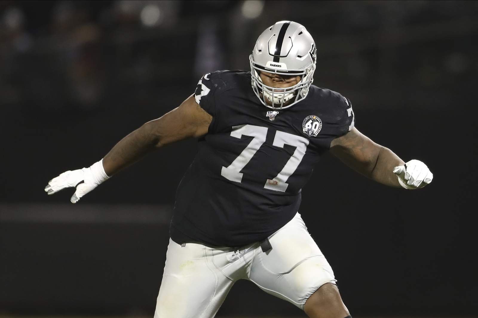 Raiders OL Trent Brown remains hospitalized after IV mishap