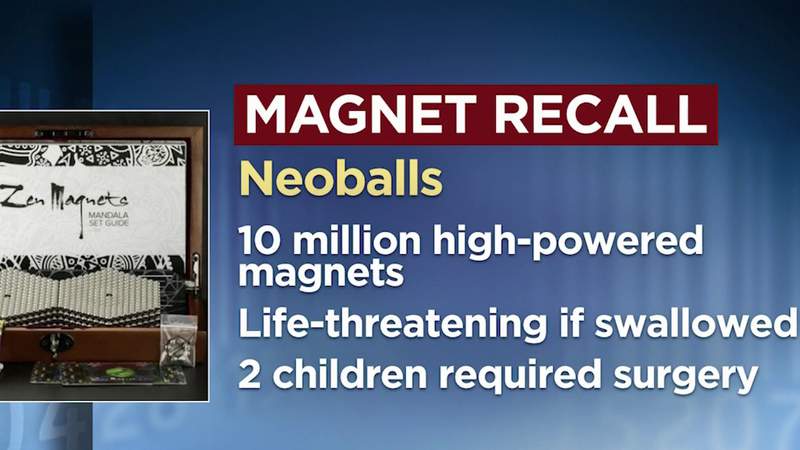Risk of children swallowing high-powered magnet balls leads to recall