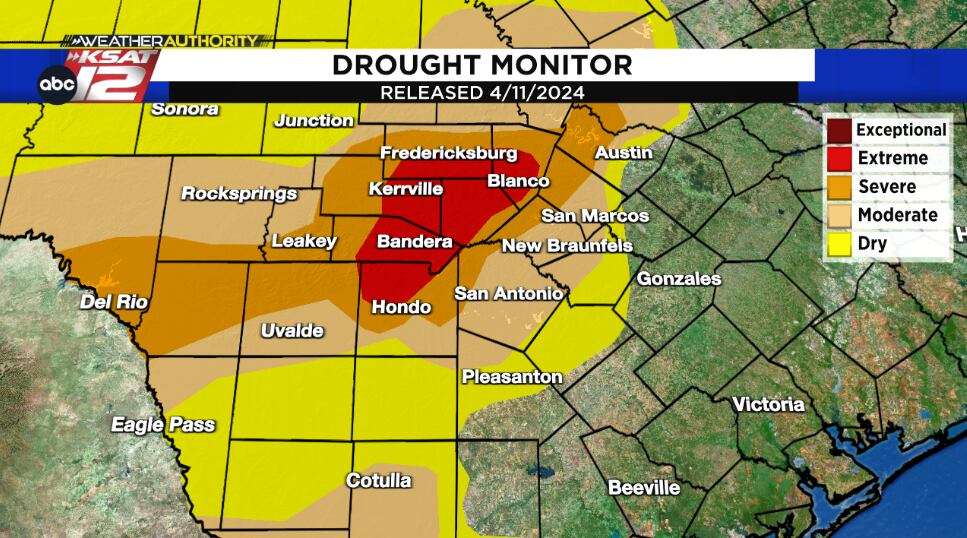 Latest drought monitor update released 4/11/2024