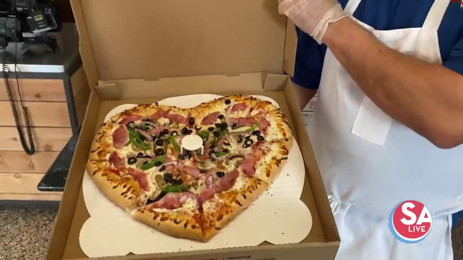 Send love with heart-shaped pizza this Valentine’s Day