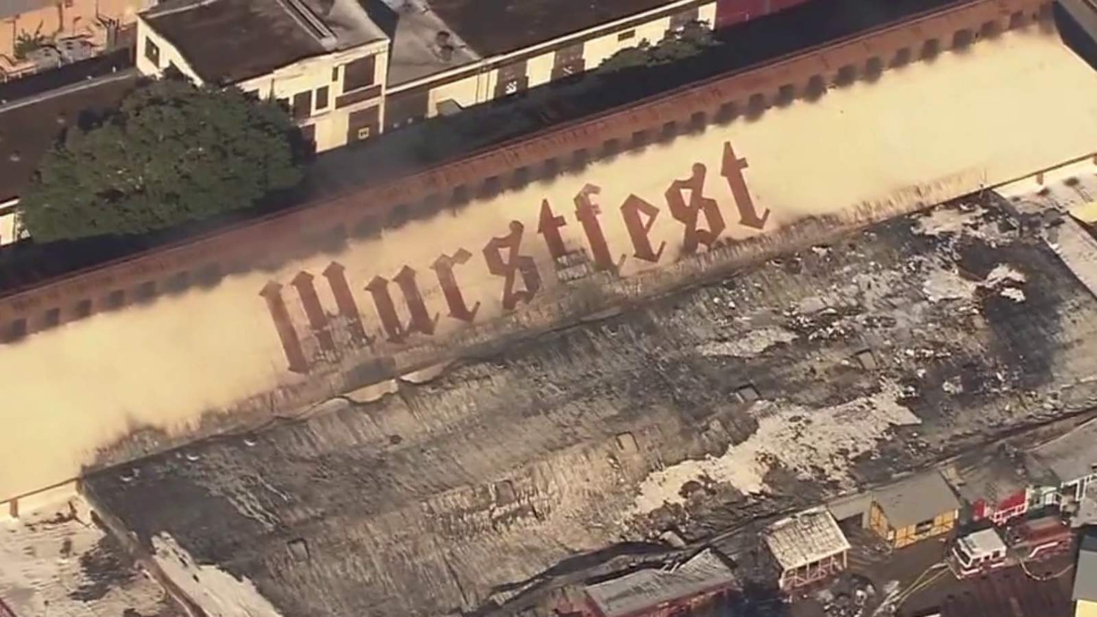 Rebuilding process begins at Wurstfest grounds after fire