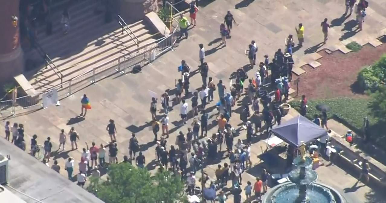 WATCH: Aerial view of San Antonio protests