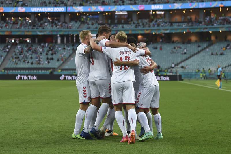 Denmark beats Czechs 2-1 to reach Euro 2020 semifinals