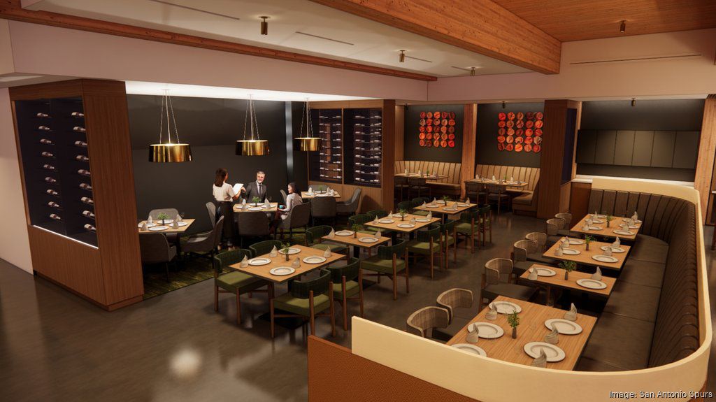 Rendering of the new Spurs Club premium restaurant, bars planned at La Cantera
