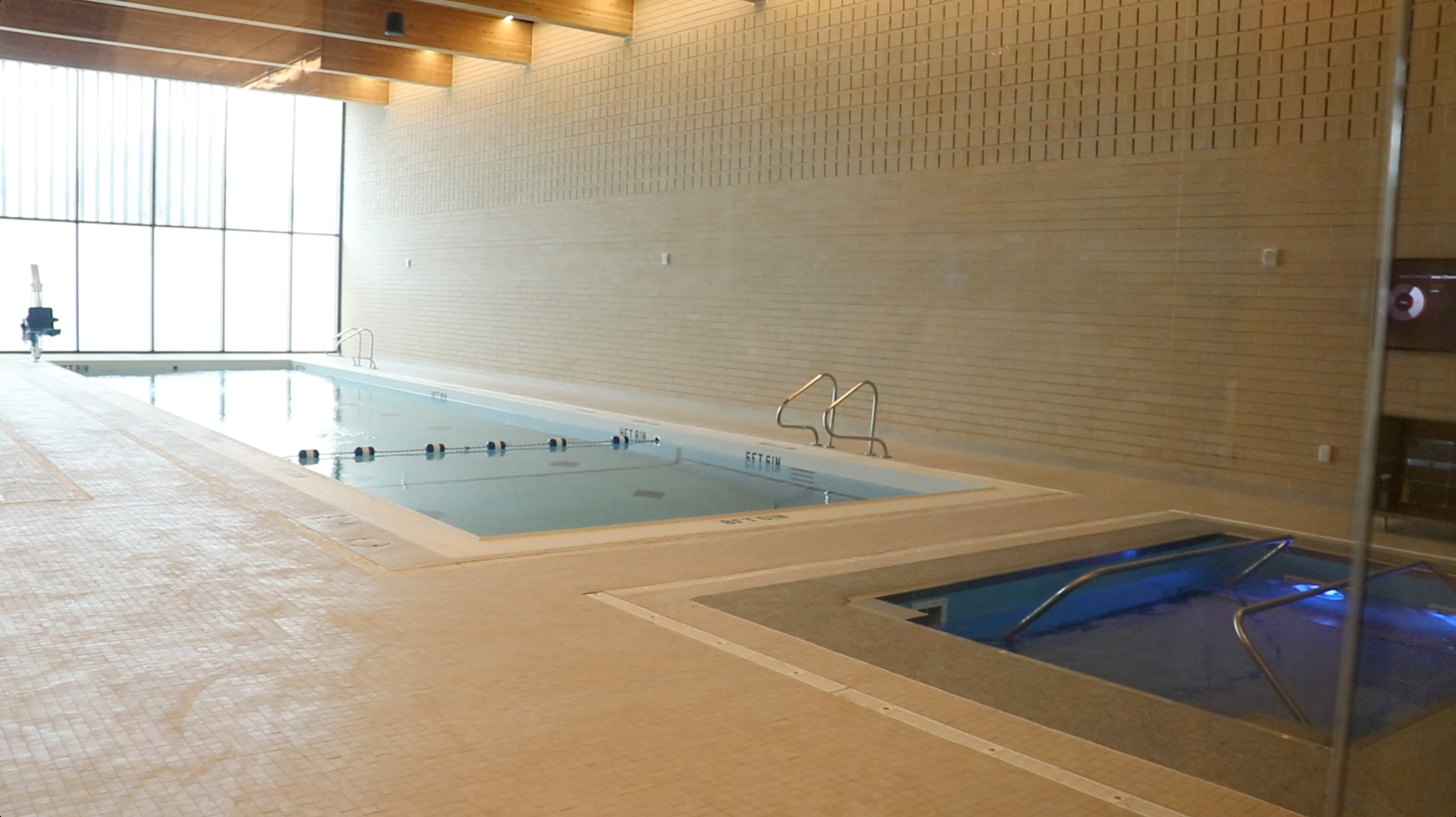 The hydrotherapy pools at the new Spurs training facility