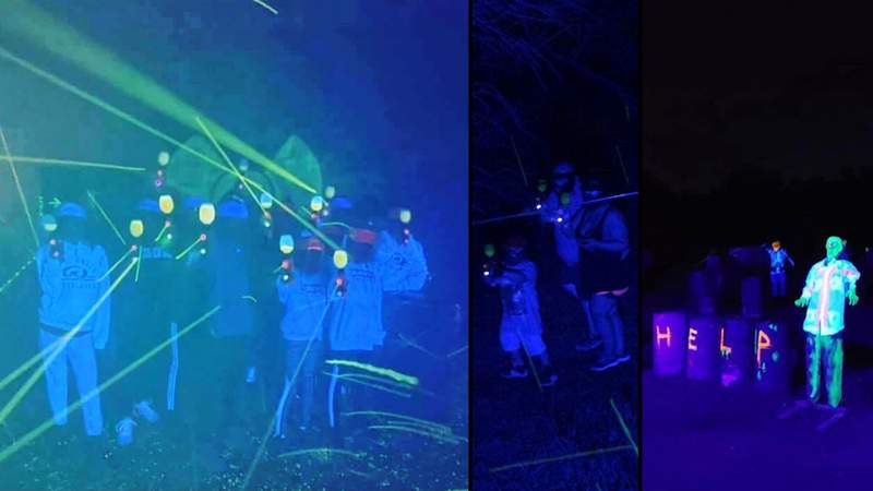 Blast zombies with 500 rounds of glowing gellyballs on San Antonio area zombie hike