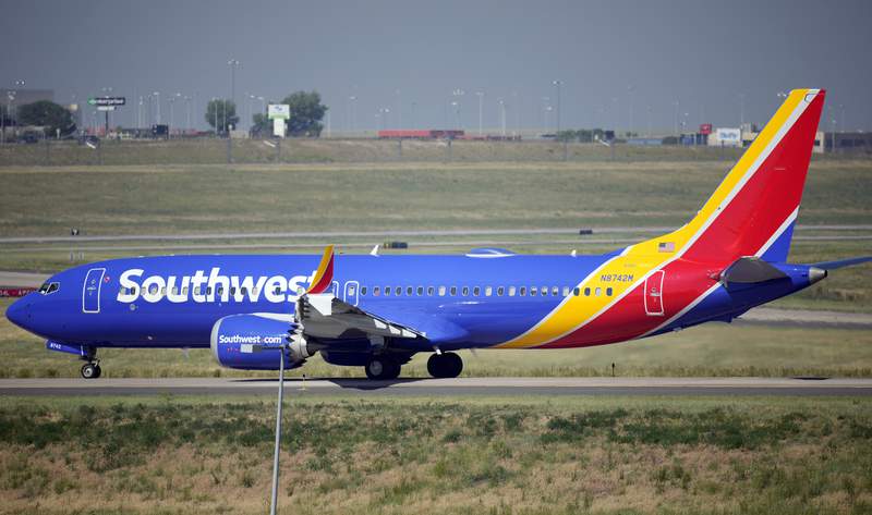 FILE - In this July 2, 2021, record  photo, a Southwest Airlines jetliner taxis down   a runway for instrumentality     disconnected  from Denver International Airport successful  Denver. Southwest Airlines canceled hundreds much  flights Monday, Oct. 11, 2021 pursuing  a play   of large   work  disruptions. By midmorning Monday, Southwest had canceled astir  360 flights and much  than 600 others were delayed. (AP Photo/David Zalubowski, File)