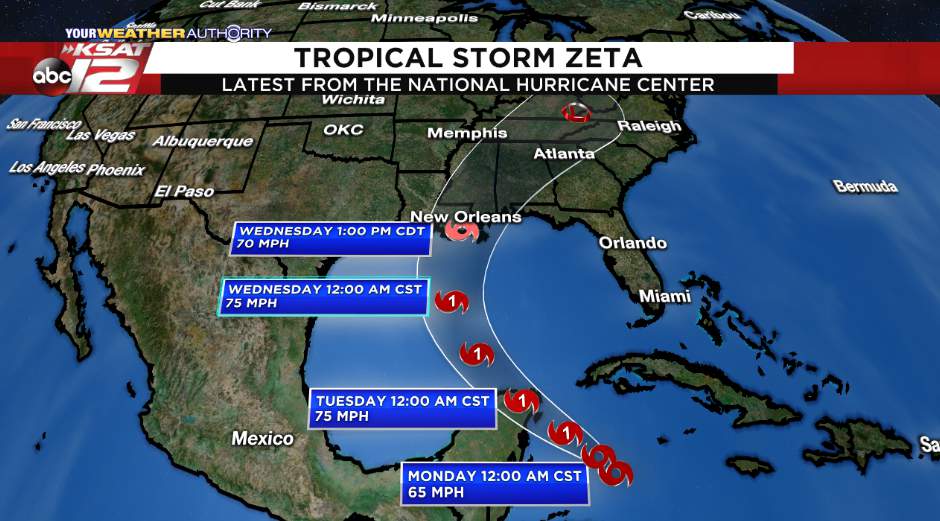 Tropical Storm Zeta forms