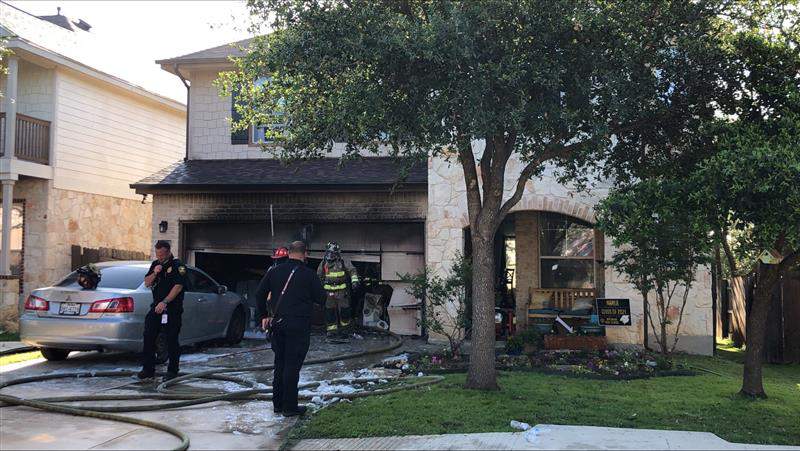 Fire damages garage of West Bexar County home
