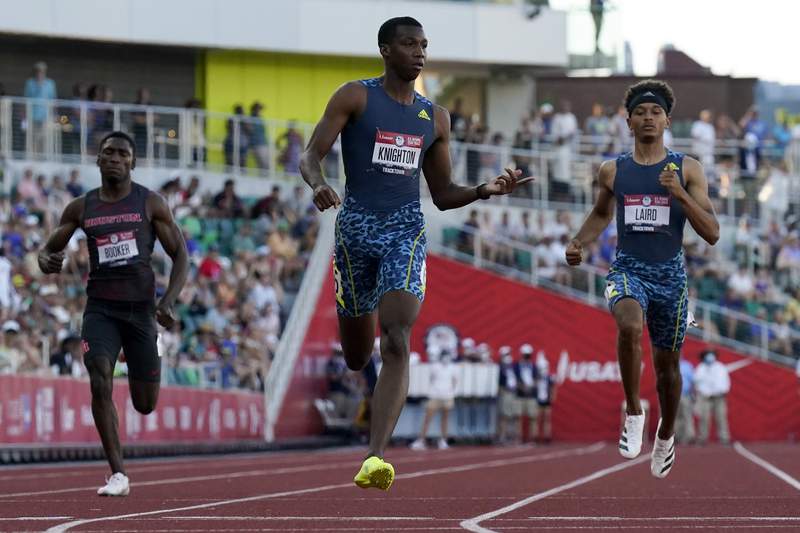 The Latest: Reese makes 4th Olympic team in long jump