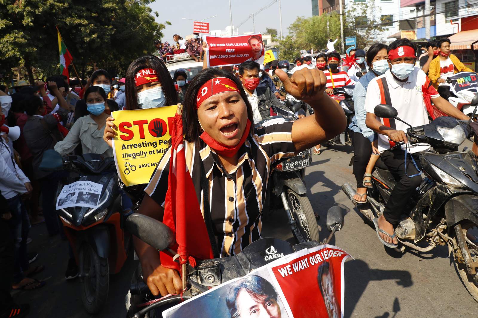 Myanmar protests in 2nd week, with neither side backing down