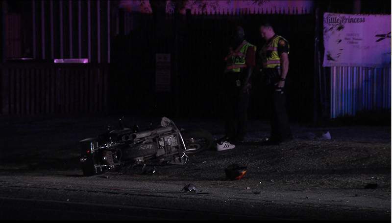 SAPD: Man in critical condition after motorcycle veers into opposite lanes, striking car