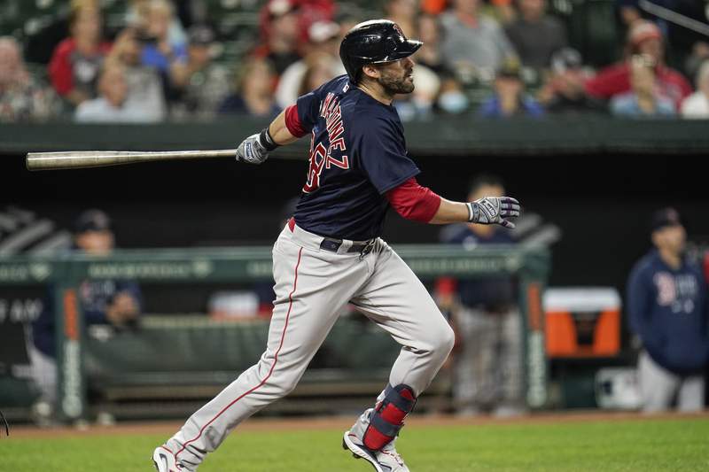 Red Sox slugger J.D. Martinez back in lineup vs Rays