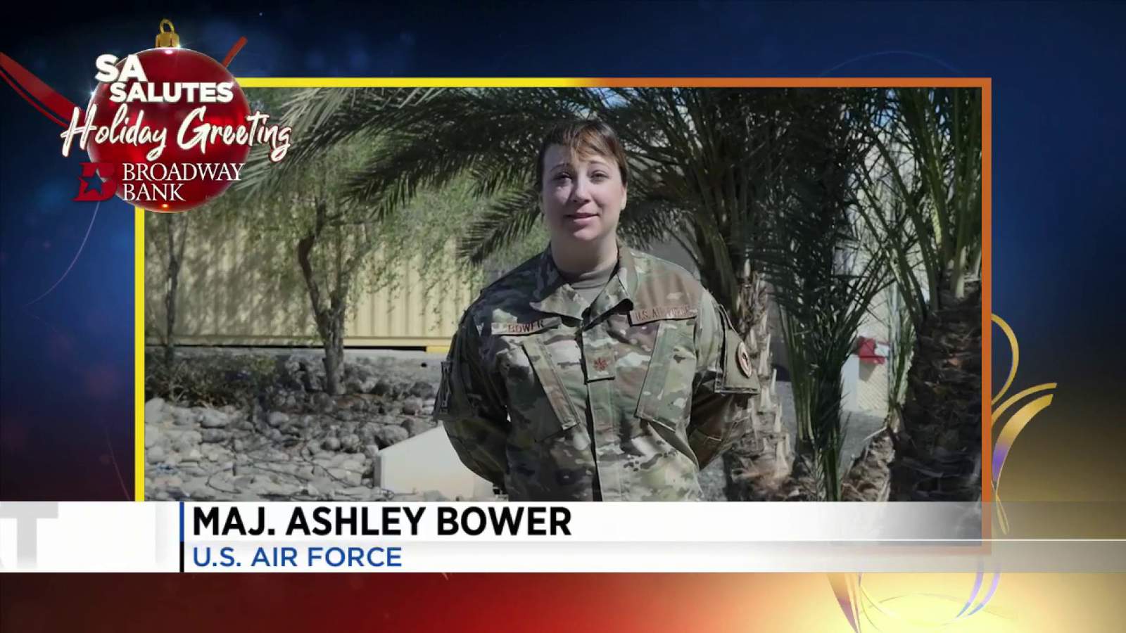 SA Salutes Holiday Greeting: U.S. Air Force Major Ashley Bower