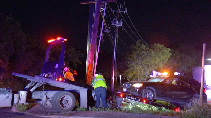 Woman driving at high rate of speed crashes into pole at North Side intersection
