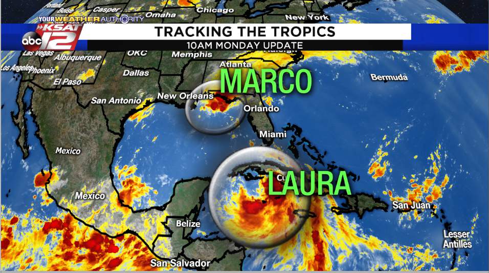 Watching the Tropics: Marco Struggles, Laura Intensifies