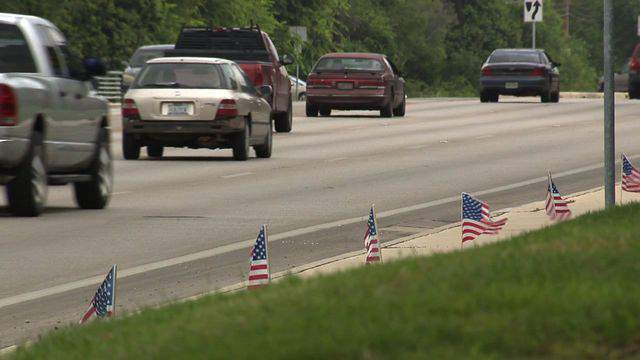 5,000 American flags line Northwest Military Highway
