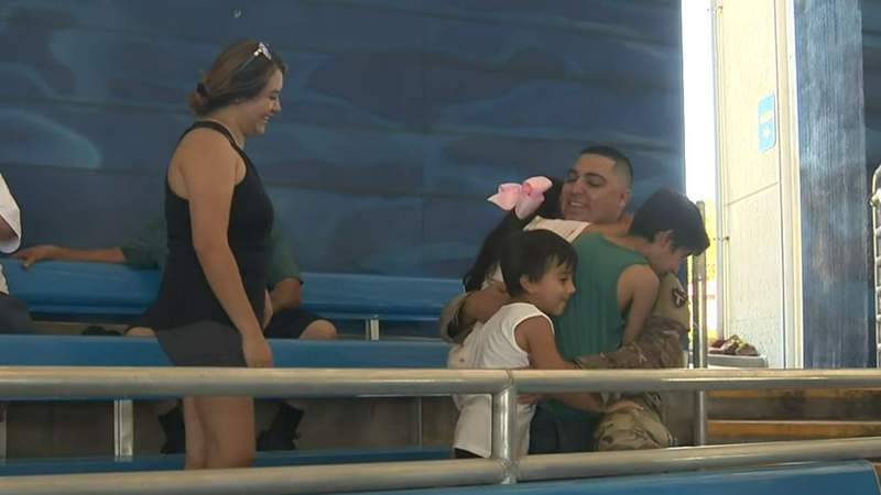 WATCH: US Army soldier surprises family at SeaWorld San Antonio after returning from deployment
