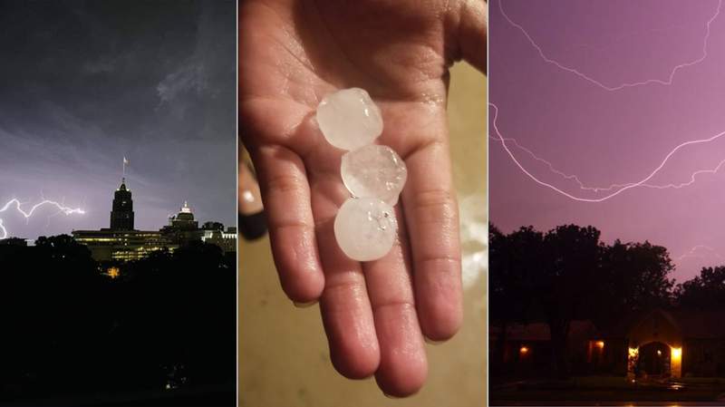 KSAT viewers share photos of lightning, heavy rain across San Antonio