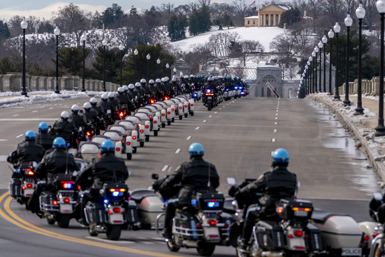 Biden, Harris pay respects to Capitol officer killed in riot