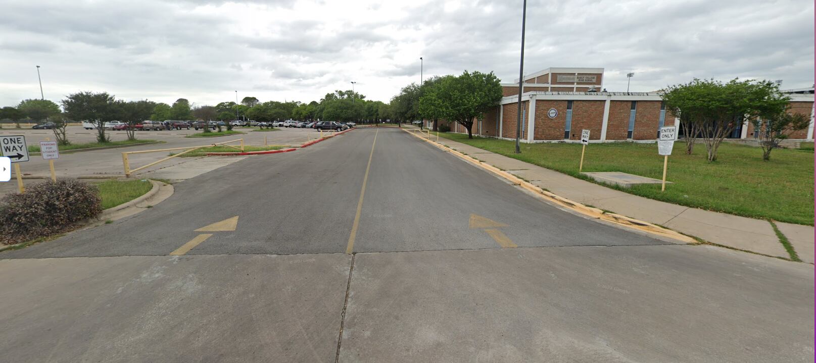 Northeast Early College High School parking lot via Google Maps