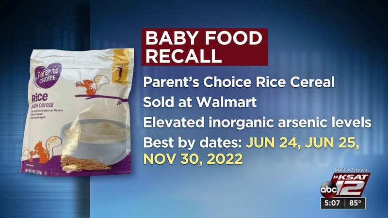 Baby food sold at Walmart recalled for too much arsenic