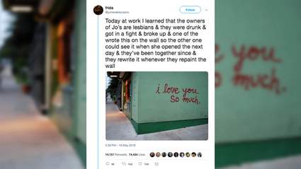 Tweet Sharing Story Behind Austin S I Love You So Much Sign Goes Viral
