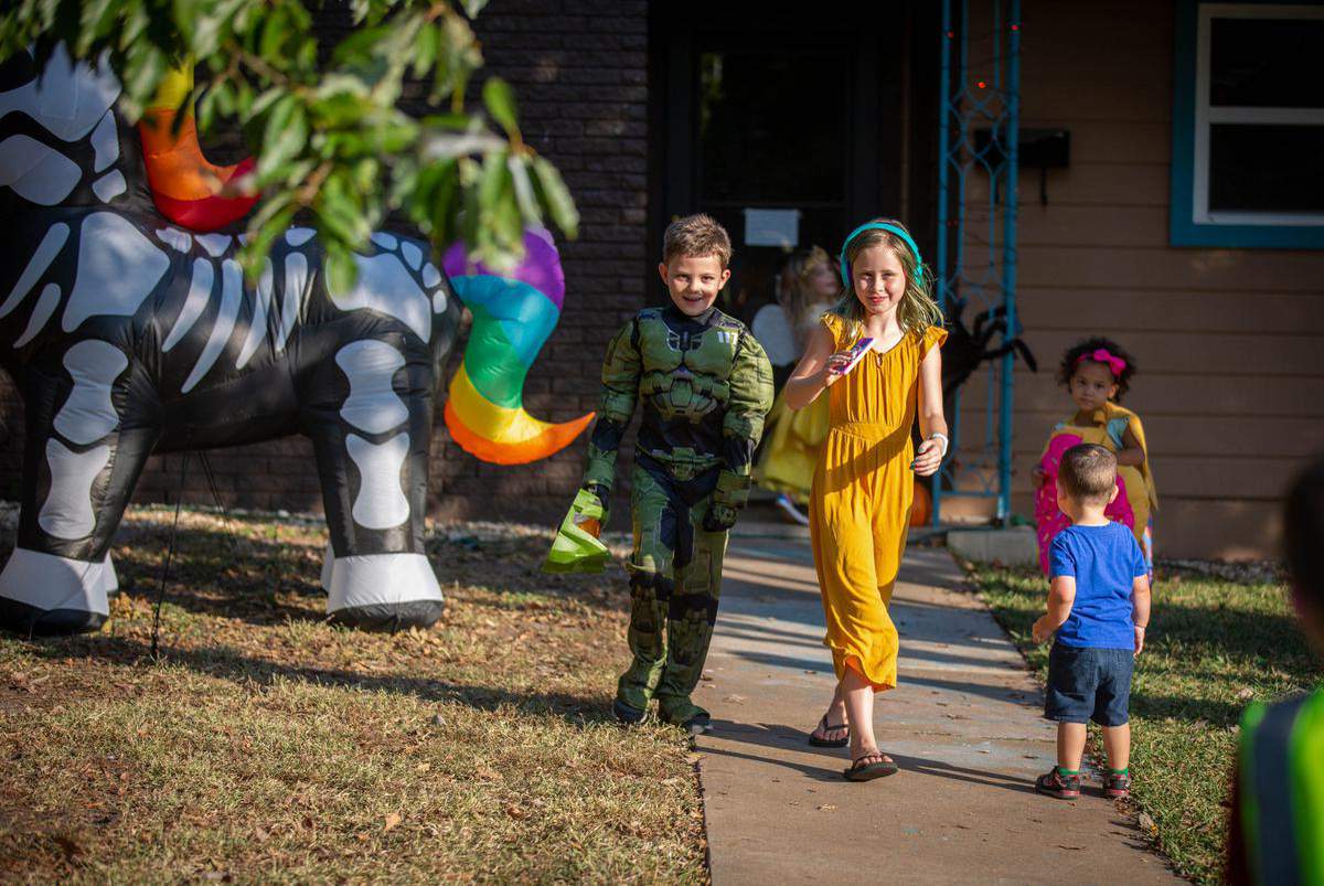 For many Texas kids, trick-or-treating is canceled because of the pandemic. These parents have other plans.