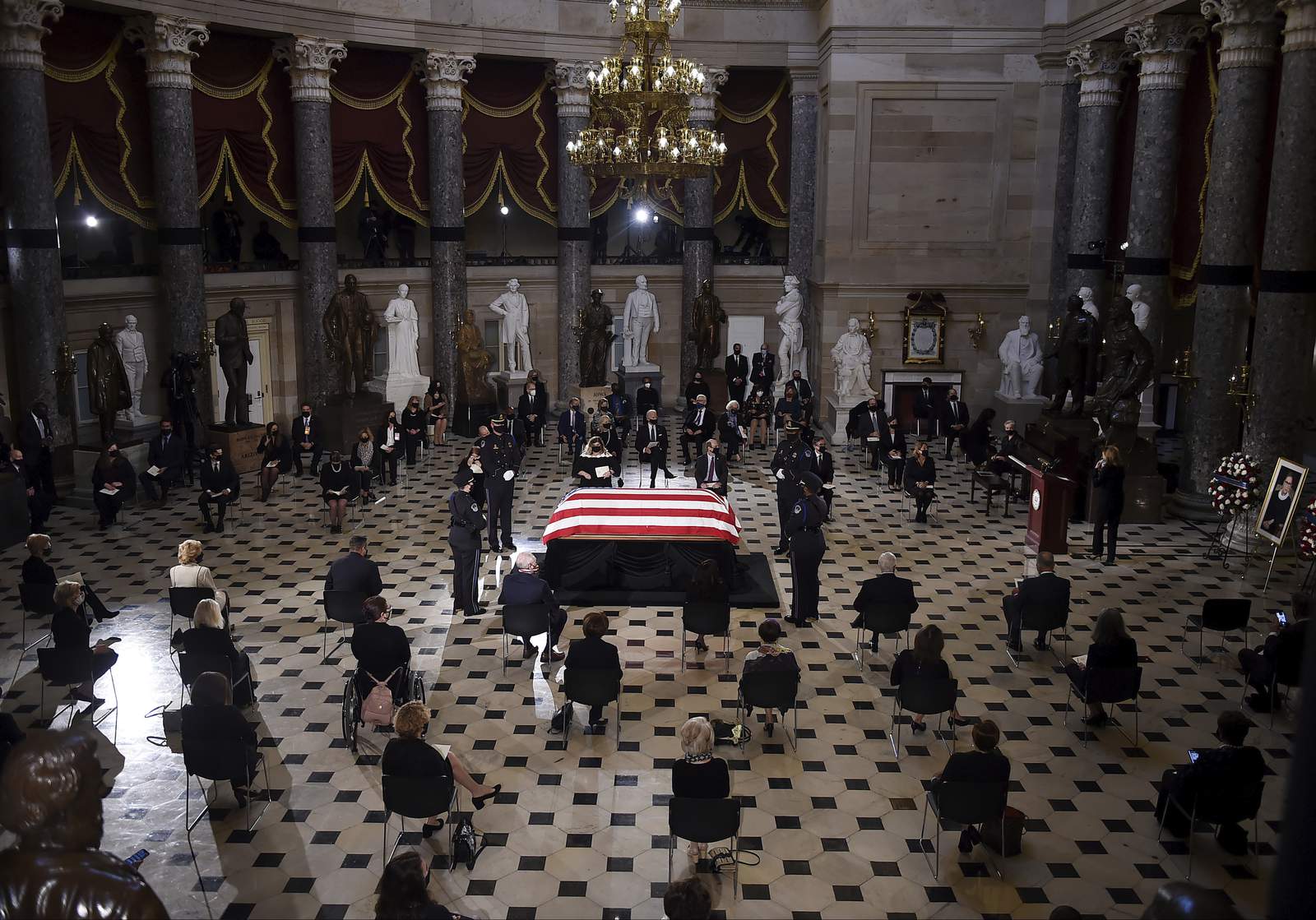 With ‘profound sorrow’: Ginsburg lies in state at US Capitol