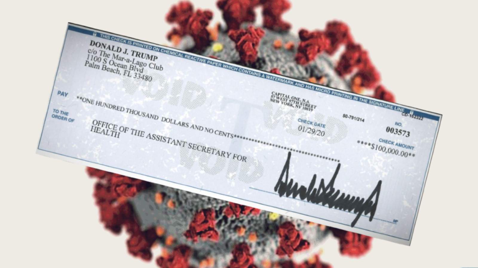 President Trump donates $100,000 of presidential salary to combat coronavirus