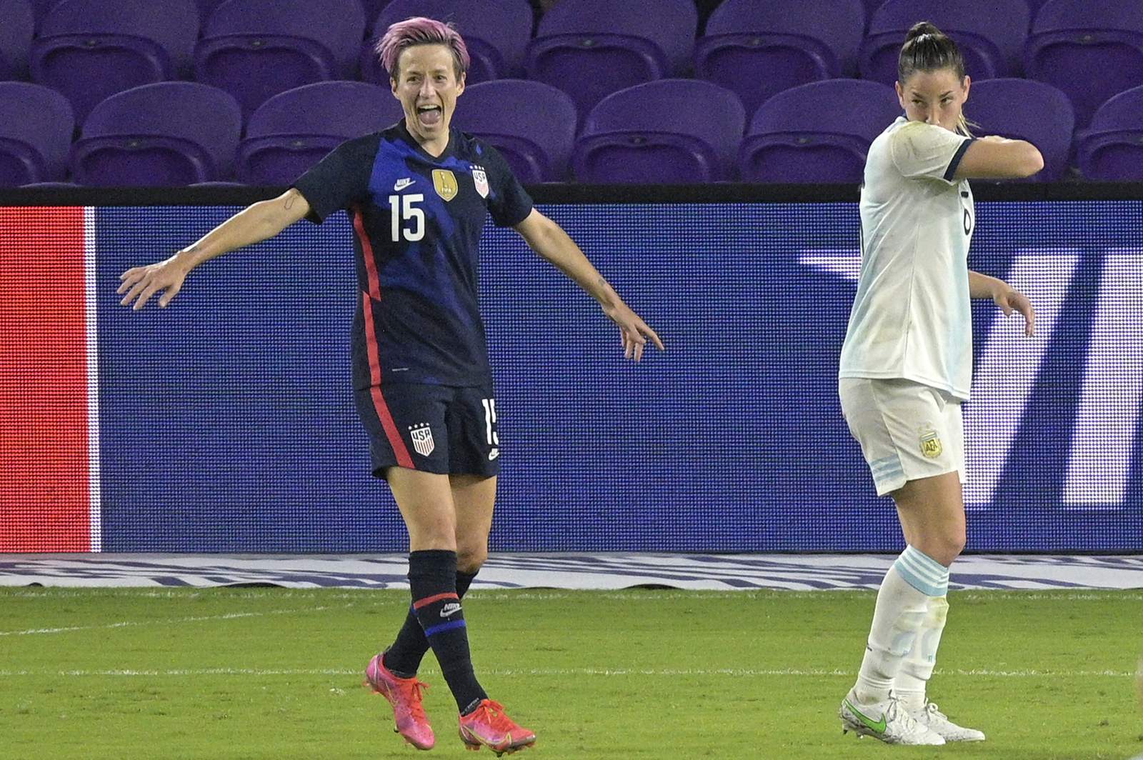 Rapinoe-led US beats Argentina 6-0 to win SheBelieves Cup