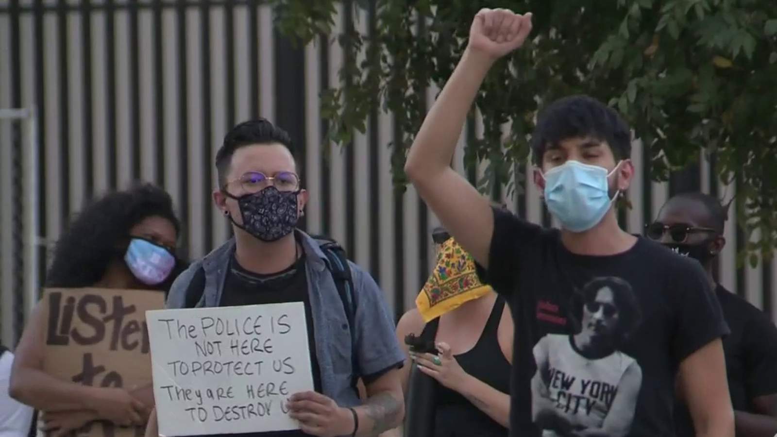 Protesters gather at the Bexar County Jail in wake of Damian Daniels death