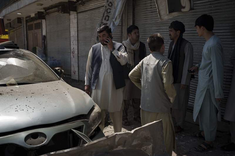 The Latest: Islamic State militants claim attacks on Taliban