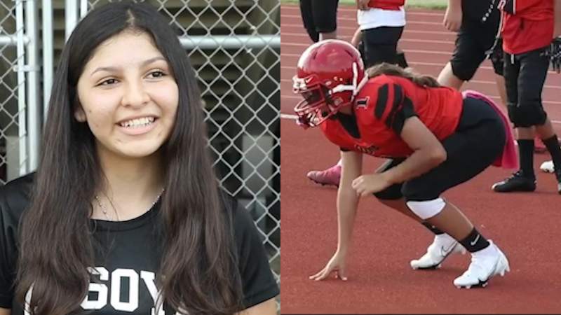 ‘She would have wanted to have me play’: Southside ISD female football player perseveres after mother’s death