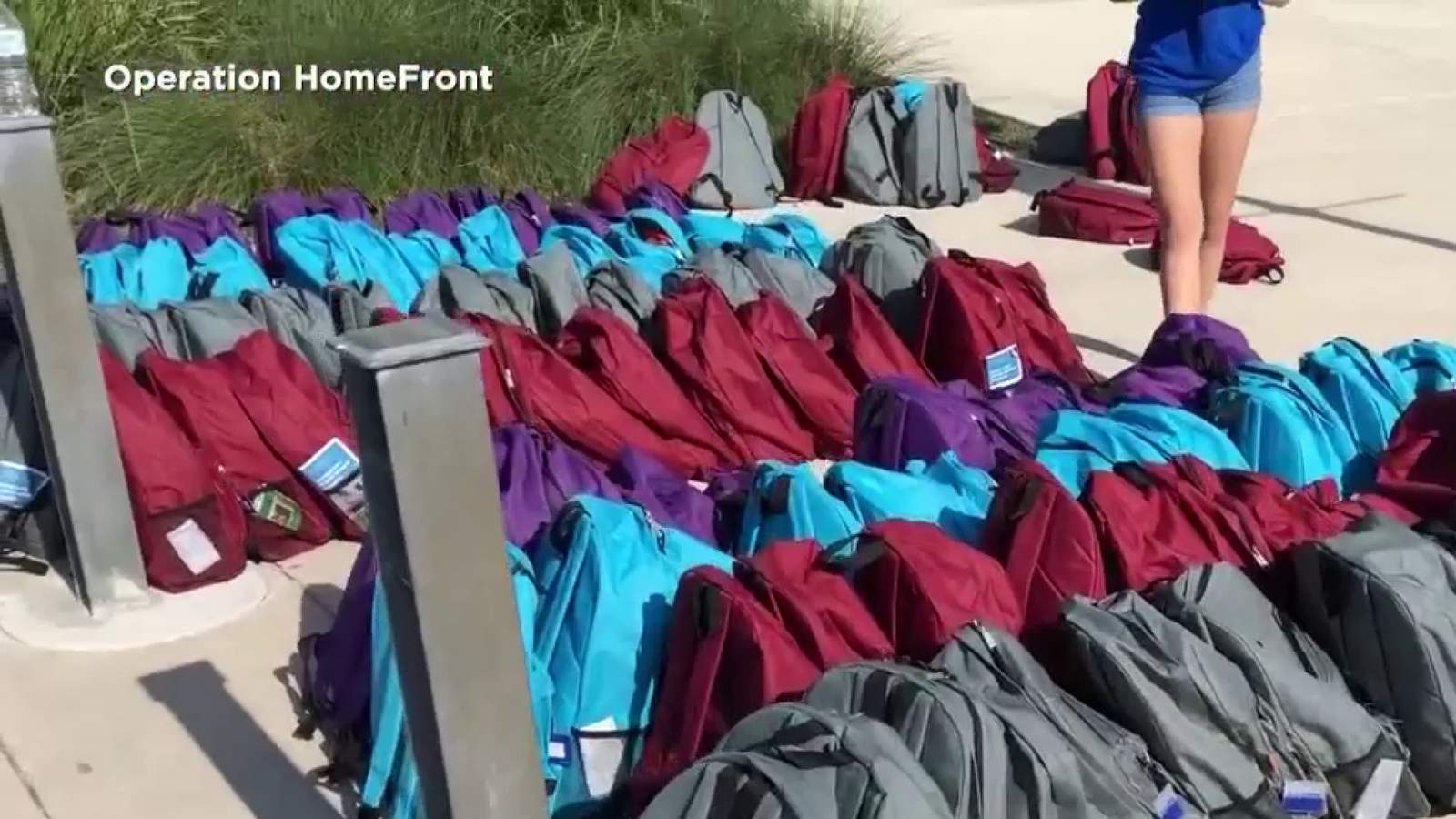 350 JBSA children receive donated backpacks, school supplies from Operation Homefront