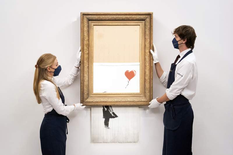 Half-shredded Banksy could fetch over $5 million at auction