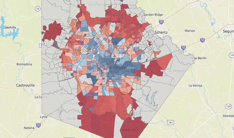 Map: Where Proposition B drew support, opposition in San Antonio