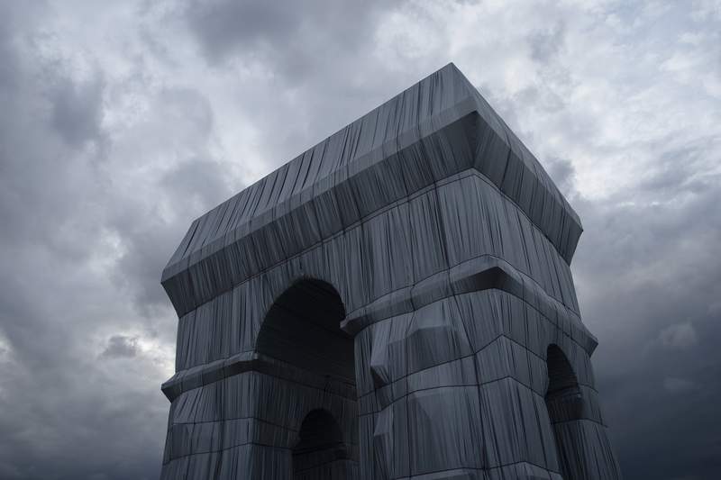 'A big gray elephant': Paris' Arc de Triomphe is wrapped up