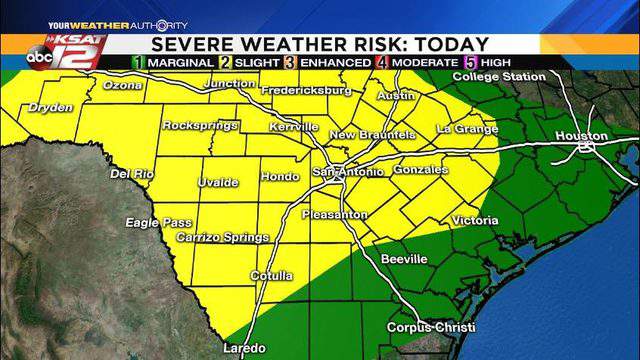 Ksat Weather A Few Strong Storms Heavy Rain Possible This