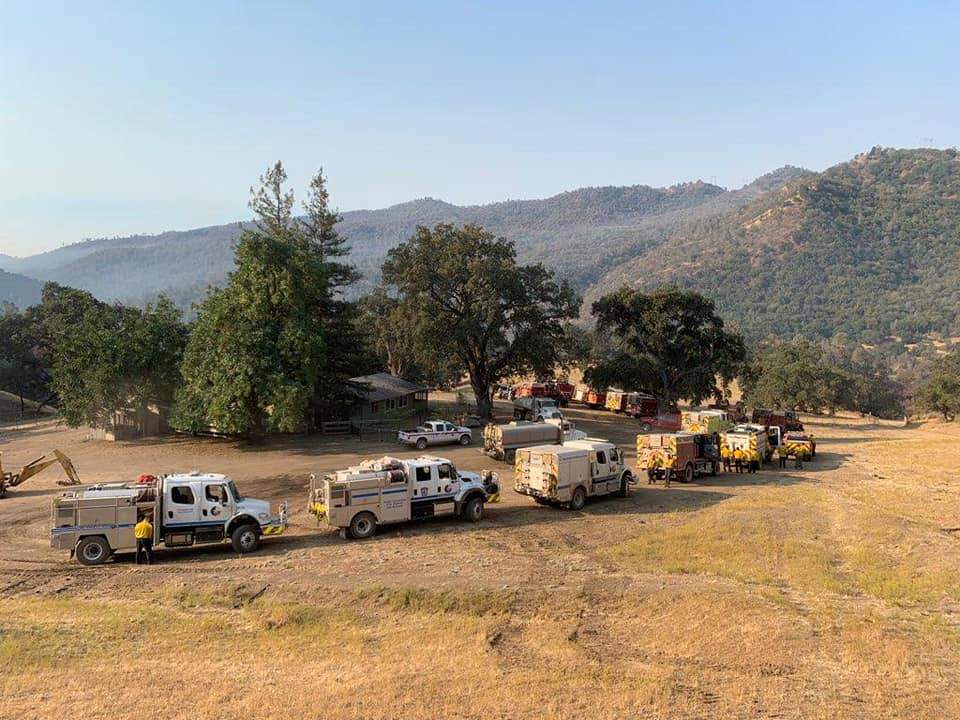 Team of Texas firefighters, support personnel assisting in devastating California wildfires