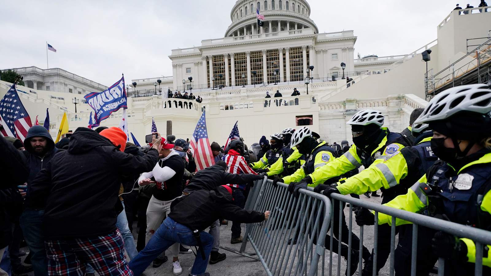 WATCH: President Donald Trump’s supporters clash with police in march toward Capitol building